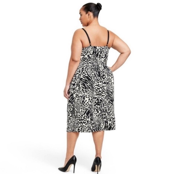 Sergio Hudson For Target Animal Print Dress Size 4X Midi Dress - Picture 7 of 8